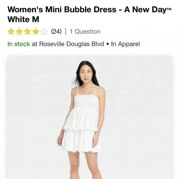 NWT Women's Mini Bubble Dress - A New Day
White M - Picture 5 of 5
